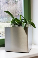Edelstahl Pflanzgefäß 25x25cm, H=25cm